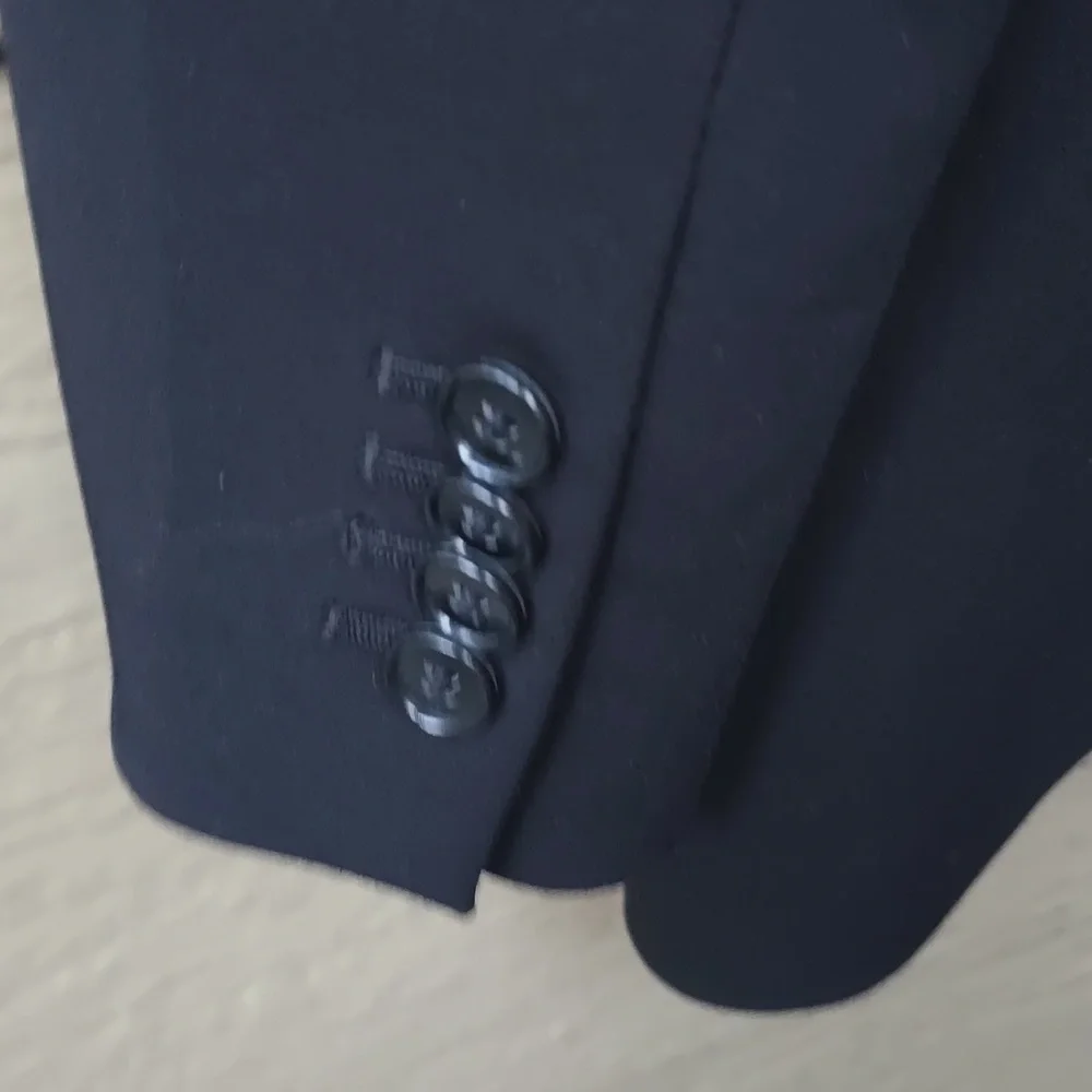 Ann Taylor The Cutaway Black Long Line Blazer 6 - Picture 7 of 8